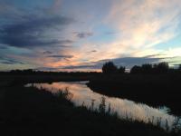 Flatford in the evening.  C Bell